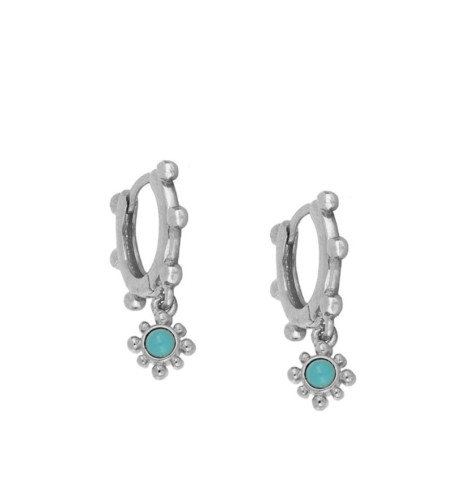 PENDIENTES TIARÉ HOOPS SILVER | Bymarta.es