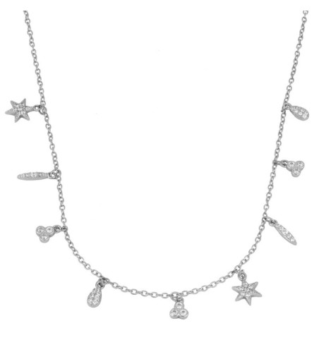 NECKLACE NELLY SILVER | Bymarta.es