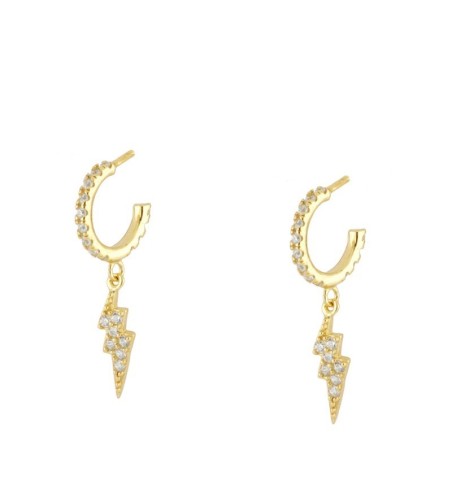 EARRING STORM GOLD | Bymarta.es
