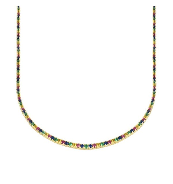 COLLAR RIVIERE RAINBOW GOLD | Bymarta.es