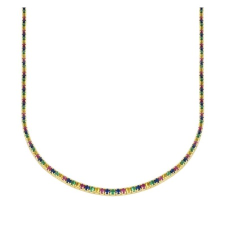 COLLAR RIVIERE RAINBOW GOLD | Bymarta.es