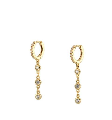 EARRING CANDELA HOOPS GOLD | Bymarta.es 2