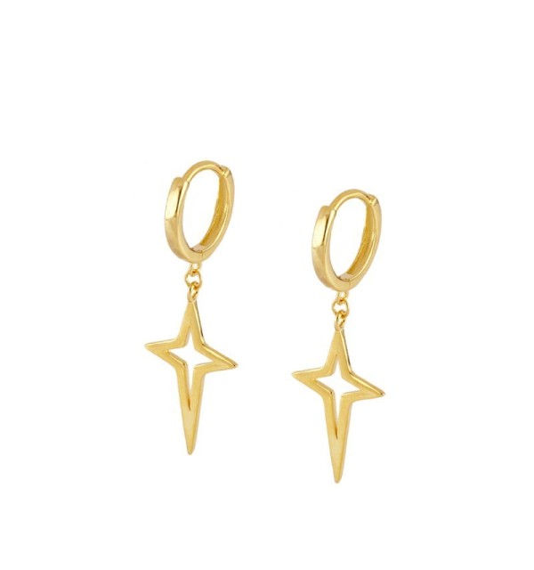 PENDIENTES MERA HOOPS GOLD | Bymarta.es
