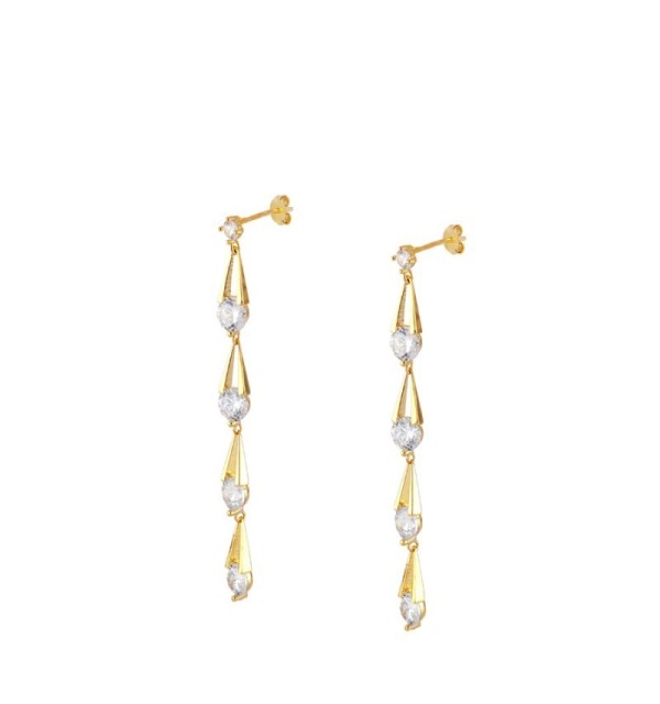 PENDIENTES WATERFALL GOLD | Bymarta.es