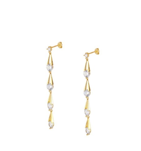 PENDIENTES WATERFALL GOLD | Bymarta.es