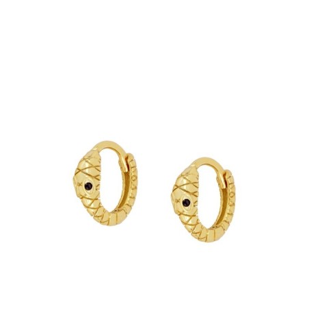 PENDIENTES PITÓN HOOPS GOLD | Bymarta.es