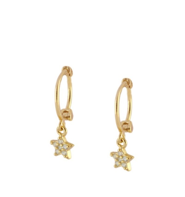 EARRING SIRIUS HOOPS GOLD | Bymarta.es