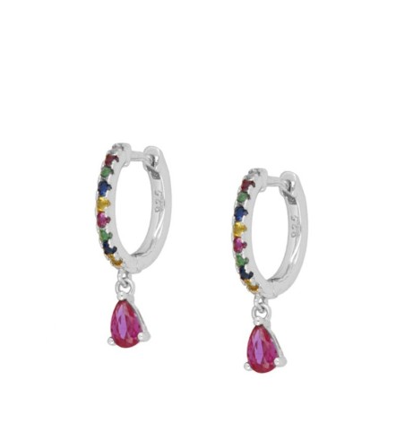 EARRING DIDA HOOPS SILVER | Bymarta.es