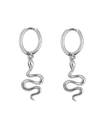 PENDIENTES NAGINI HOOPS SILVER | Bymarta.es