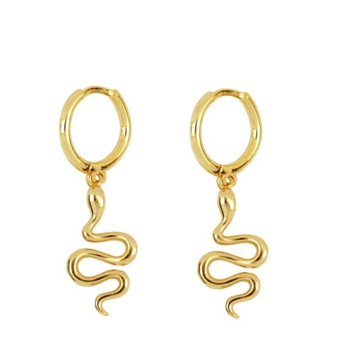 EARRING NAGINI HOOPS GOLD | Bymarta.es 2