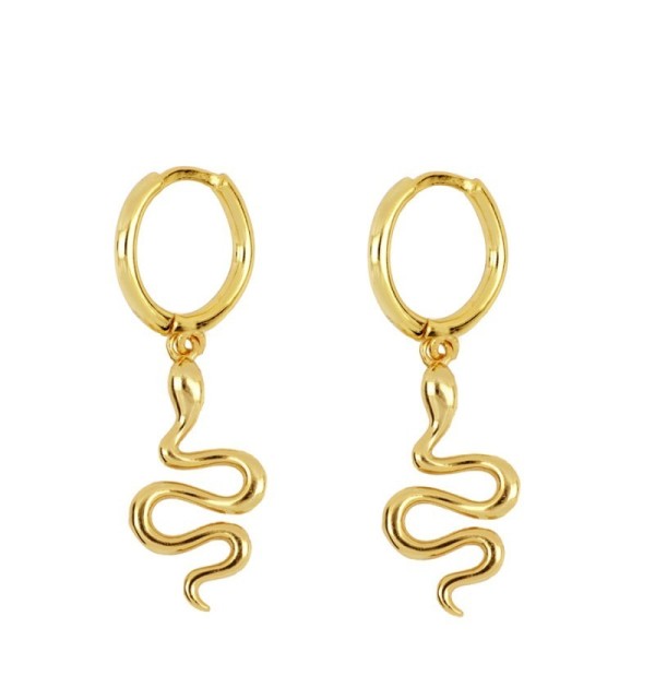 PENDIENTES NAGINI HOOPS GOLD | Bymarta.es