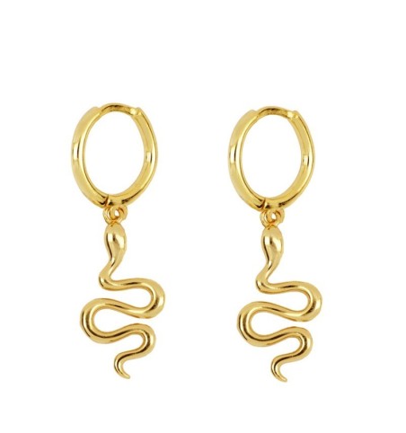 PENDIENTES NAGINI HOOPS GOLD | Bymarta.es