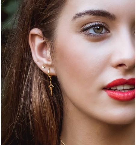 PENDIENTES MERA HOOPS GOLD | Bymarta.es