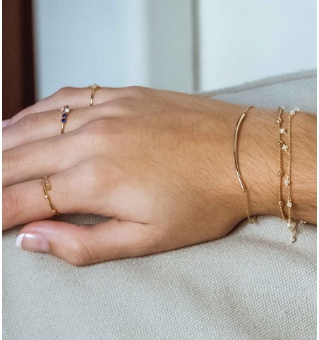 BRACELET BAR GOLD | Bymarta.es