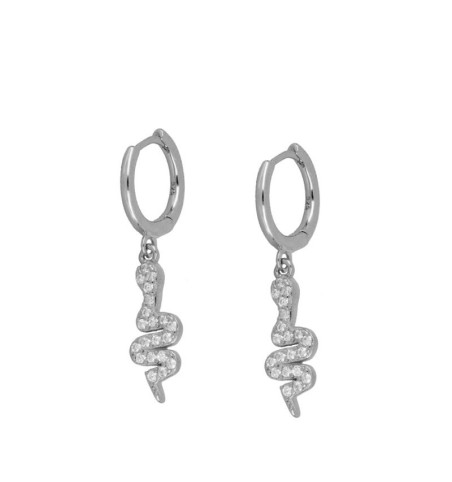 PENDIENTES CASCABEL HOOPS SILVER | Bymarta.es