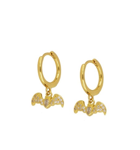 PENDIENTES BATWOMEN HOOPS GOLD | Bymarta.es
