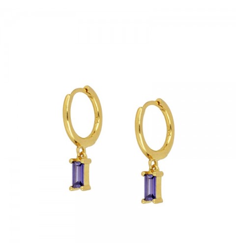 ZENITH LILAC HOOPS GOLD