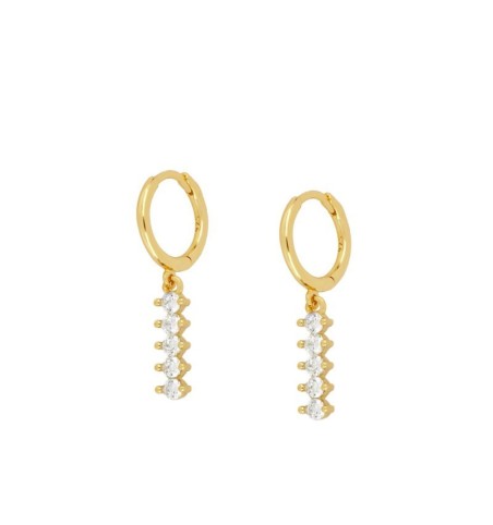 EARRING NEON HOOPS GOLD | Bymarta.es