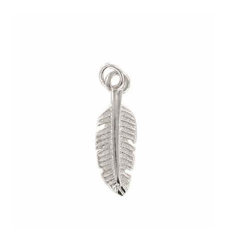 CHARM FEATHER SILVER | Bymarta.es