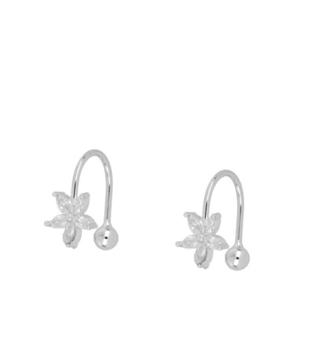 EAR CUFF CLAVEL SILVER | Bymarta.es