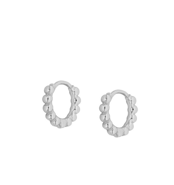 PENDIENTES ANTONELLA HOOPS SILVER | Bymarta.es
