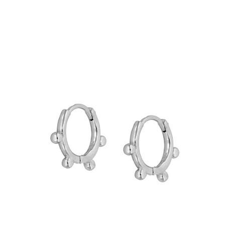EARRING MARISA HOOPS SILVER | Bymarta.es