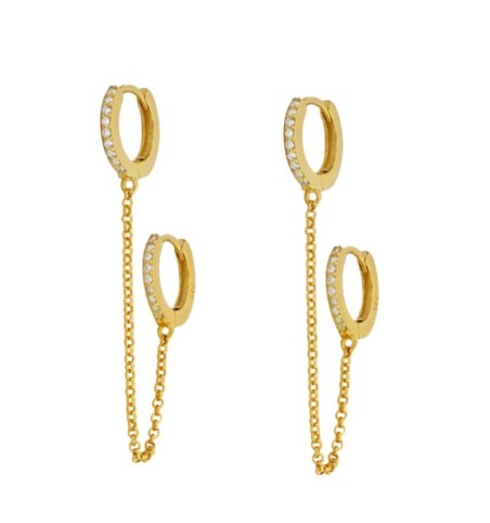EARRING MANETTE HOOPS GOLD | Bymarta.es