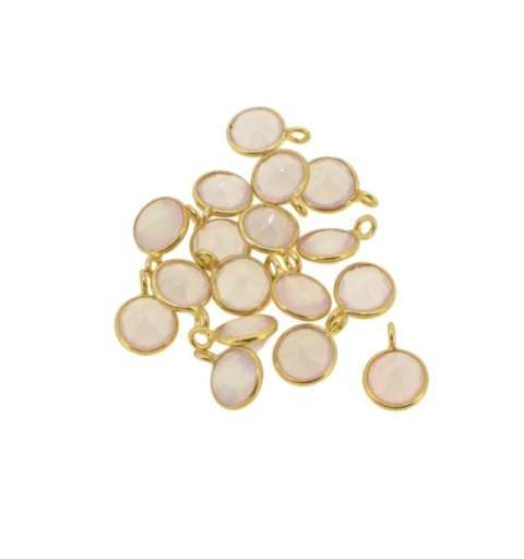SOFT PINK STONE CHARM  GOLD | Bymarta.es 2