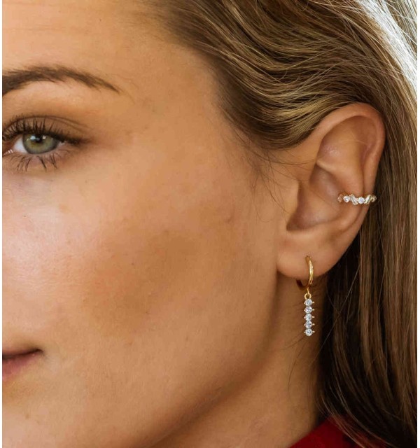 EARRING NEON HOOPS GOLD | Bymarta.es