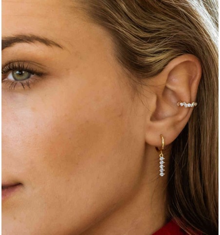 EARRING NEON HOOPS GOLD | Bymarta.es