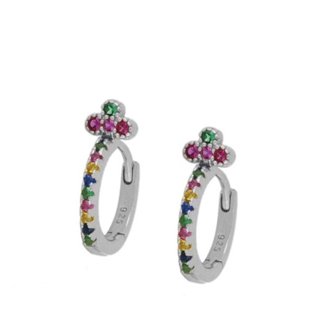 PENDIENTES REGINA COLORS SILVER | Bymarta.es