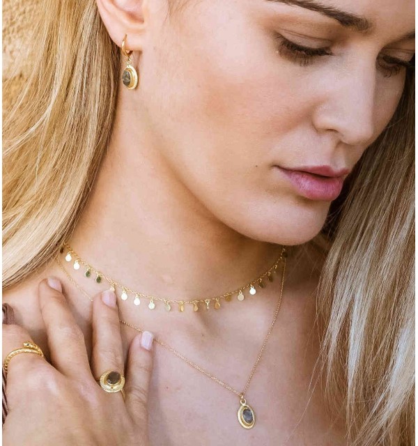 NECKLACE BORA CALIMA MISTRAL GOLD | Bymarta.es