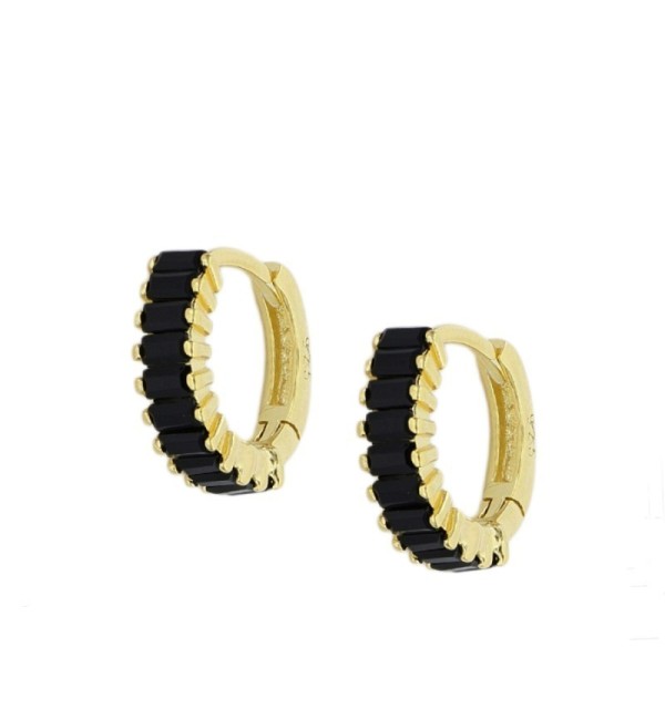 PENDIENTES MABEL BLACK GOLD | Bymarta.es