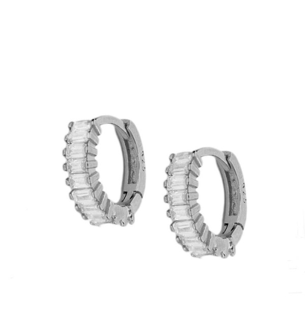 EARRING MABEL WHITE SILVER | Bymarta.es