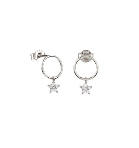 EARRING STARRY MINIS SILVER | Bymarta.es