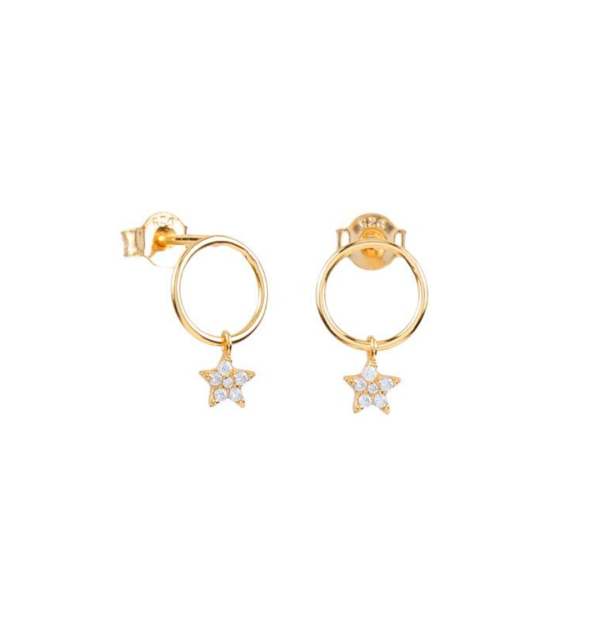 PENDIENTE STARRY GOLD | Bymarta.es
