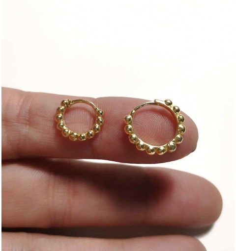 EARRING ANTONELLA HOOPS GOLD | Bymarta.es 2