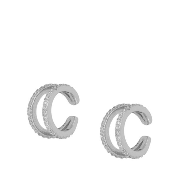 EAR CUFF MILA SILVER | Bymarta.es