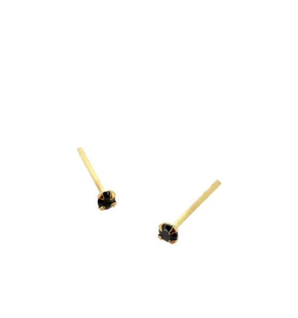 PENDIENTES TINY BLACK GOLD | Bymarta.es