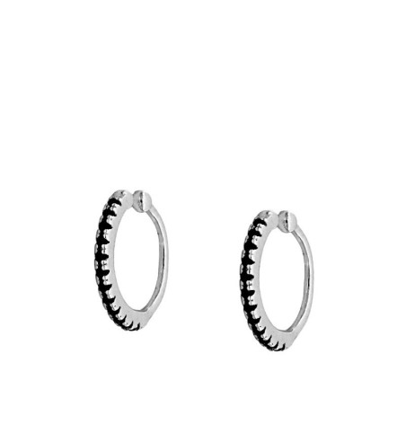 EAR CUFF VENUS BLACK SILVER | Bymarta.es