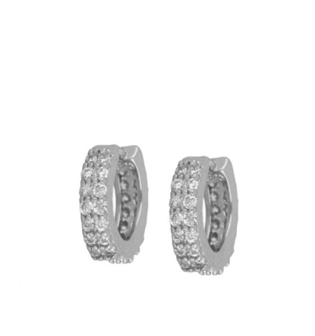 PENDIENTES DOUBLE WHITE SILVER | Bymarta.es