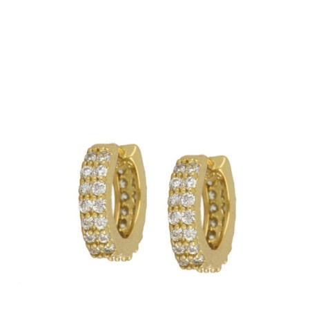 EARRING DOUBLE WHITE SILVER | Bymarta.es