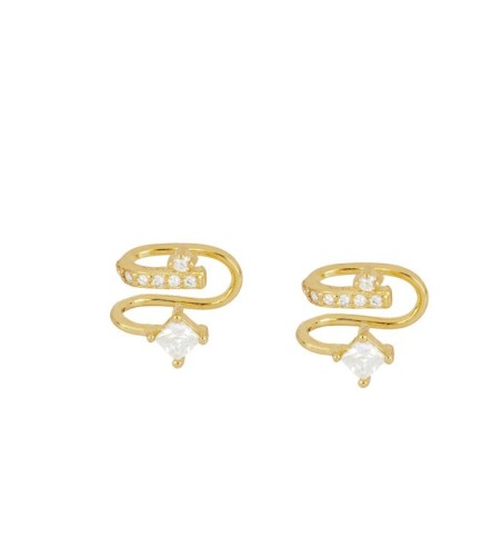 EAR CUFF FIORELLA WHITE GOLD | Bymarta.es