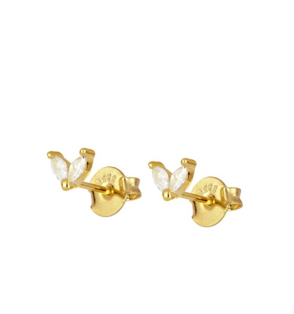 EARRING CELIA WHITE MINIS SILVER | Bymarta.es