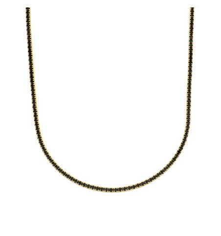 NECKLACE RIVIERA BLACK GOLD | Bymarta.es