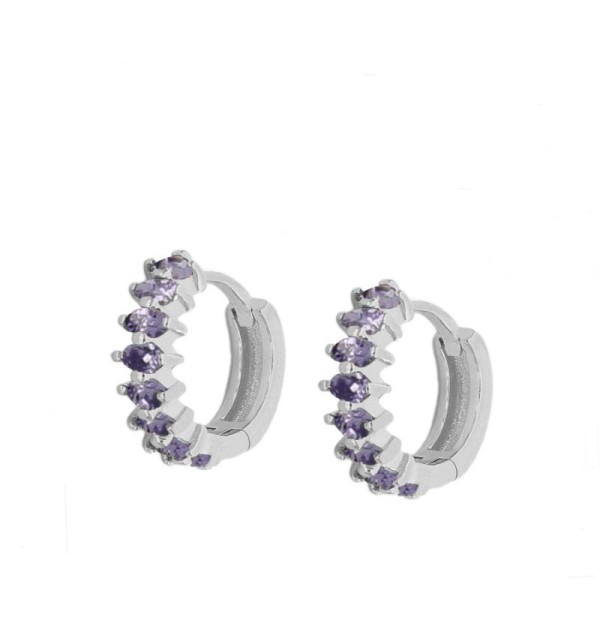 PENDIENTES GRETA LILAC SILVER | Bymarta.es