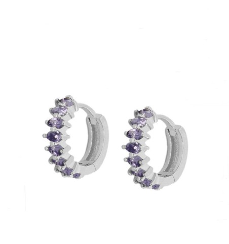 EARRING GRETA LILAC SILVER | Bymarta.es