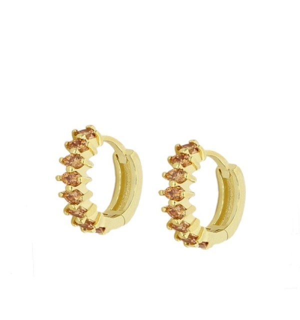 EARRING GRETA CHAMPAGNE SILVER | Bymarta.es