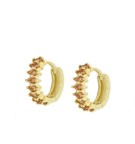 EARRING GRETA CHAMPAGNE SILVER | Bymarta.es