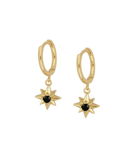 PENDIENTES SEMELE BLACK  GOLD | Bymarta.es